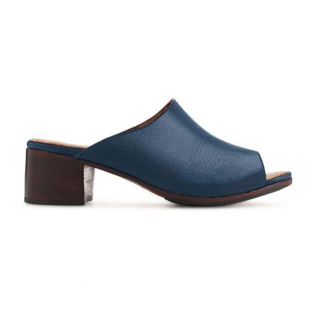 The Peep Toe Camila in Denim Blue ~ Super Wide