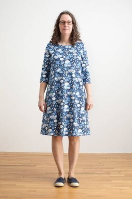 Helsinki Dress - Ocean Life Navy