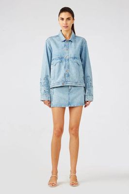 Frida Boxy Western Jacket - Moonwashed Ranchero Indigo
