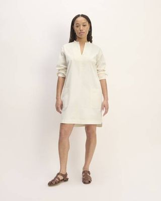 The Long-Sleeve Utility Mini Dress | Bone