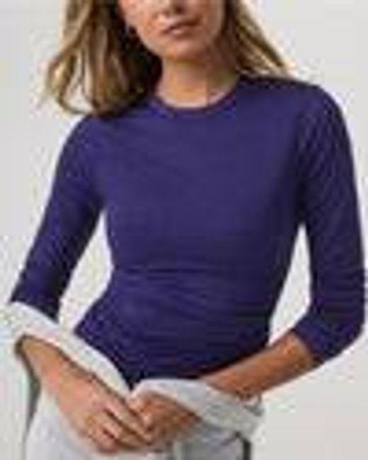 Long Sleeve Halo Essential Crew Tee | Stellar Sky Heather | Vuori