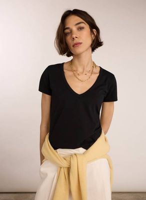 Riley Organic Cotton V-Neck Slim Tee