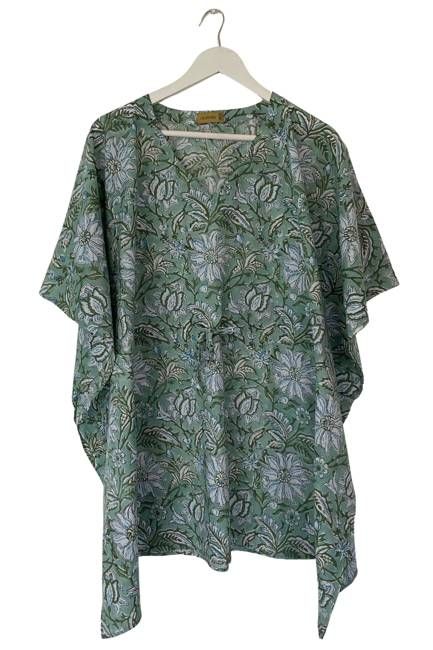 NEW! Block print Kaftan Short No.68
