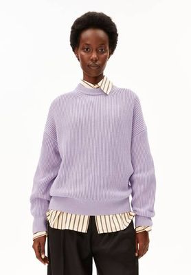 VANISÉ RIB KNIT HALF-ZIP SWEATER | moonlit lilac-dark moonlit lilac