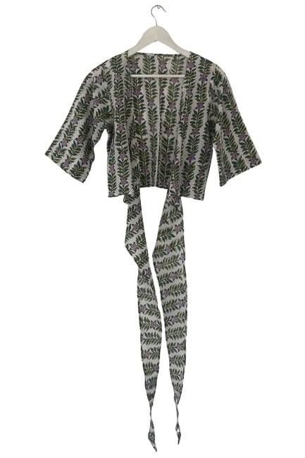 NEW! Block print Wrap Top No. 107