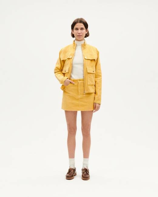 Kimmy yellow corduroy mini skirt