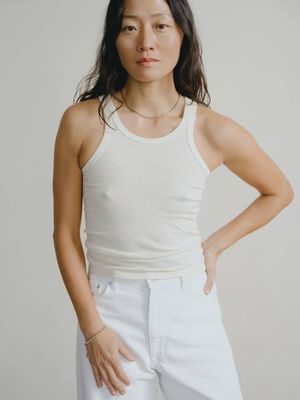 Boy Tank, Regen Silk Noil Jersey, Natural