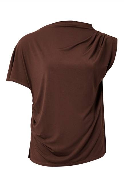 CATE - Modal Spandex Top - Chocolate
