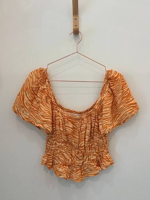 Sample Sale Top in Orange Zebra