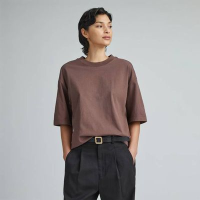 The Premium Weight Relaxed Tee | Chocolate Brown