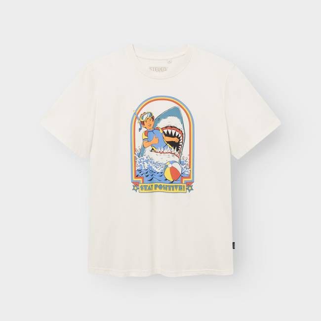 DEDICATED - T-shirt Stockholm Stay Positive Off-White