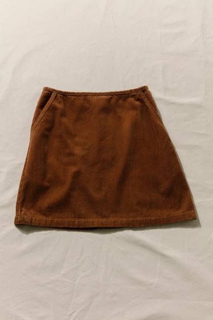 A-line Mini Skirt - Amber Corduroy