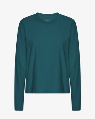 Women Organic LS T-Shirt - Ocean Green