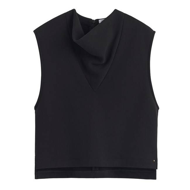 Terry Gusset Neckline Top