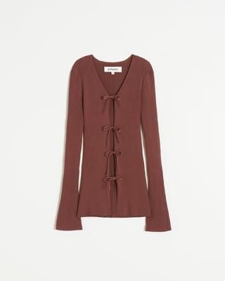 Wren Tie Cardigan Clay