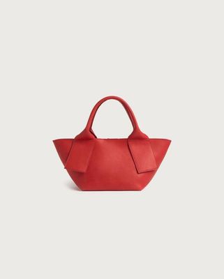 Mini red leather Pepo bag