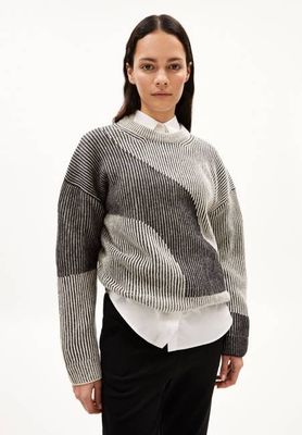 MAYRAA VANISE KNIT SWEATER | black-off white