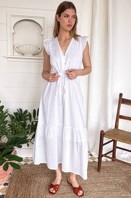 Surya - White Swiss Dot Organic