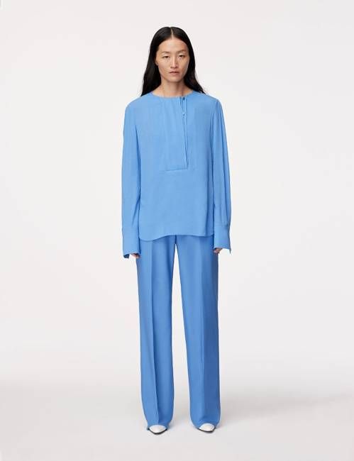 Panelled Blouse | Cornflower