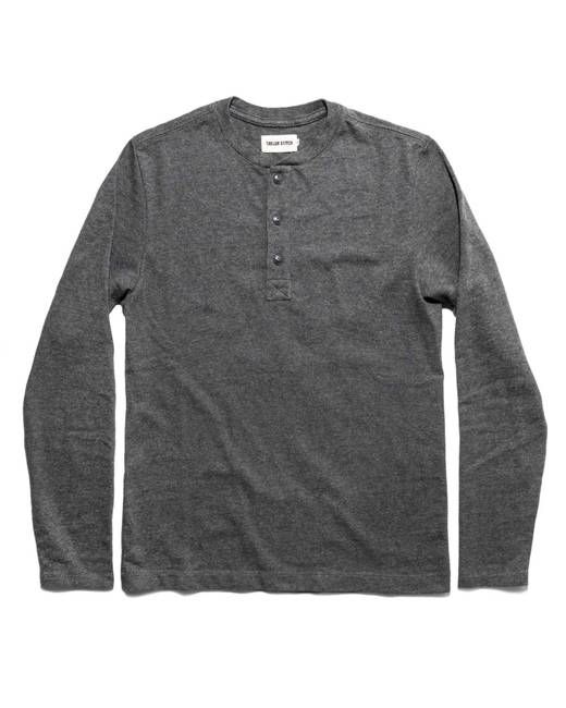 The Heavy Bag Henley in Heather Grey