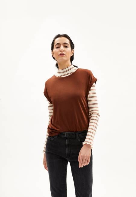 JILAANA T-SHIRT | cacao