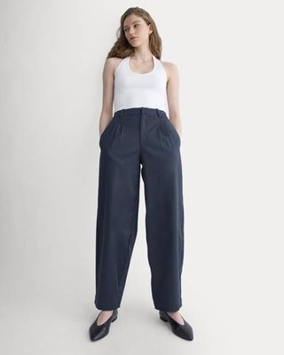 Tailored Drape Balloon Pant | Navy