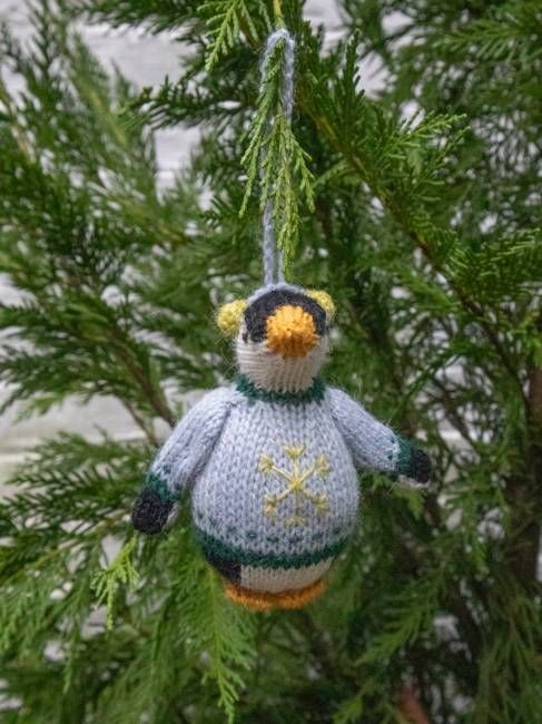 Softie Penguin with Earmuffs Ornament