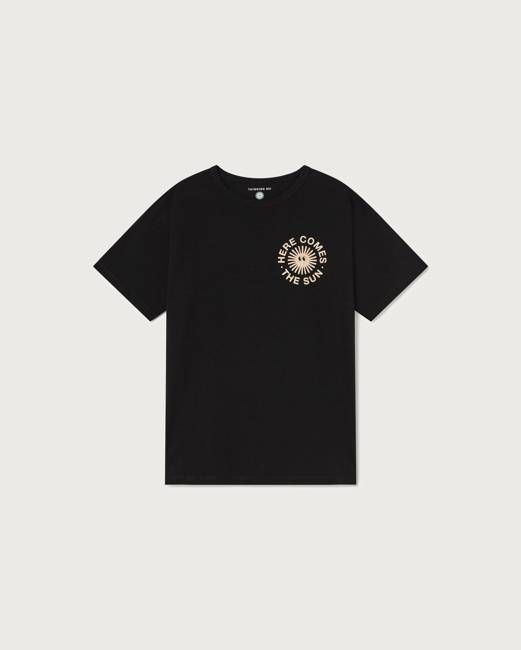 Black happy sun t-shirt