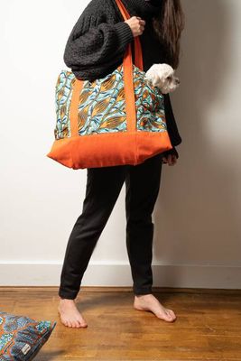 Maxi Contrast Tote - Glacial Waters