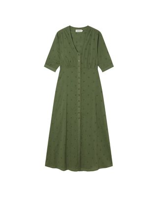 Green cactus Camelia dress