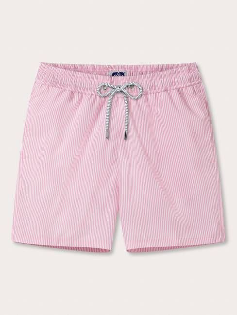 Men's Pink Stripe Staniel Swim Shorts