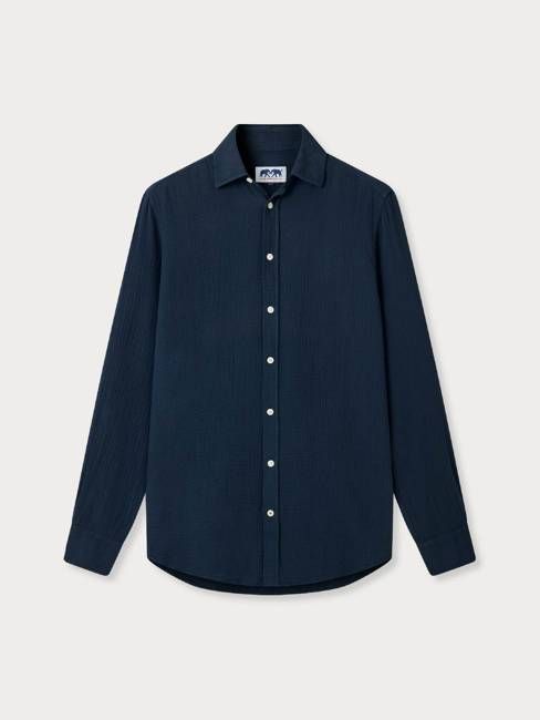 Men's Navy Blue Galliot Cotton Shirt