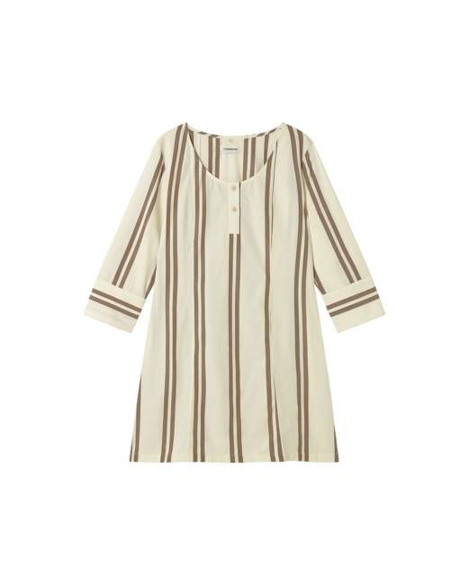 Short striped poplin Maria dress