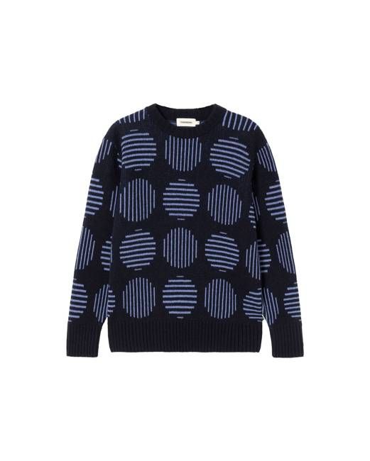 Blue merino wool japan Khem sweater