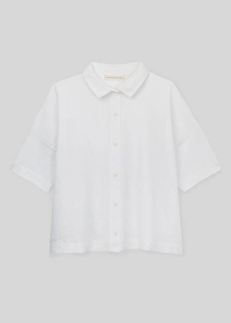 Sejal-May Linen & Organic Cotton Shirt in Snow White