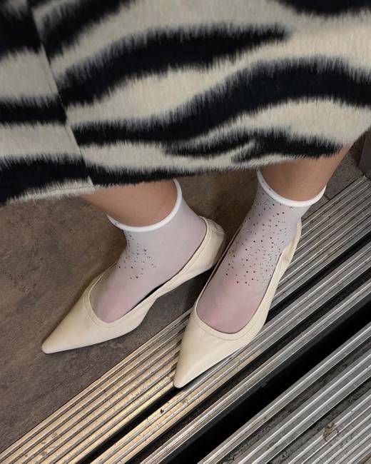 Pauline Rhinestone Socks