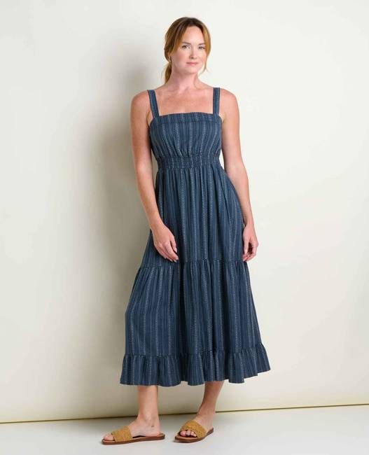 Taj Hemp Tiered Midi Dress