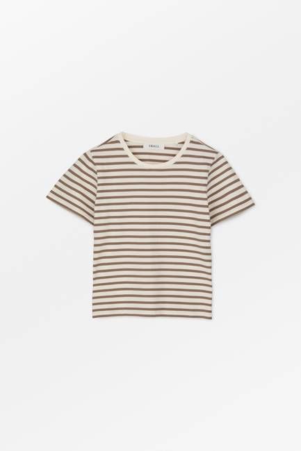 Loui regular tee - Light brown/White stripe