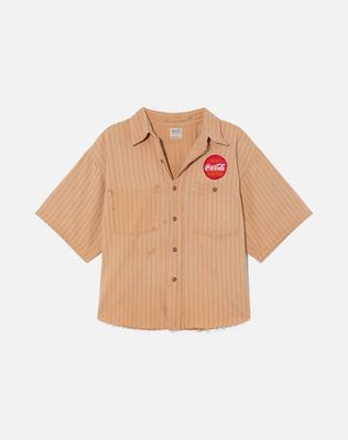 Vintage 40s Distressed Coca Cola Button Down Shirt -#1405