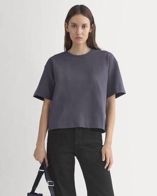 Ponte Oversized Tee | Graphite
