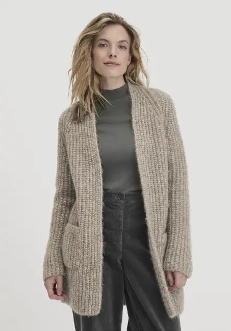 Knitted jacket Relaxed made of alpaca with organic cotton