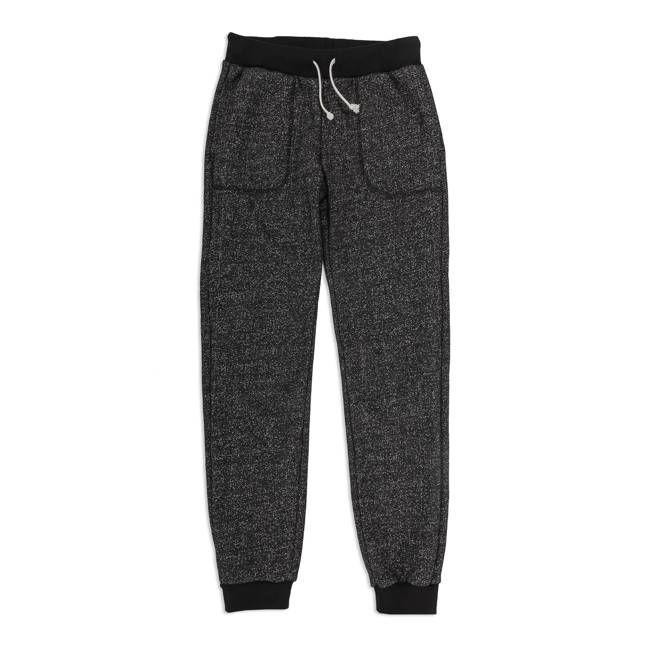 The Women's Apres Sweatpant in Salt and Pepper Fleece