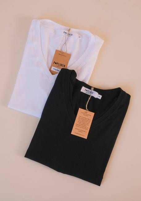 Louise Organic Cotton + Tencel ™ V-neck Tee Bundle