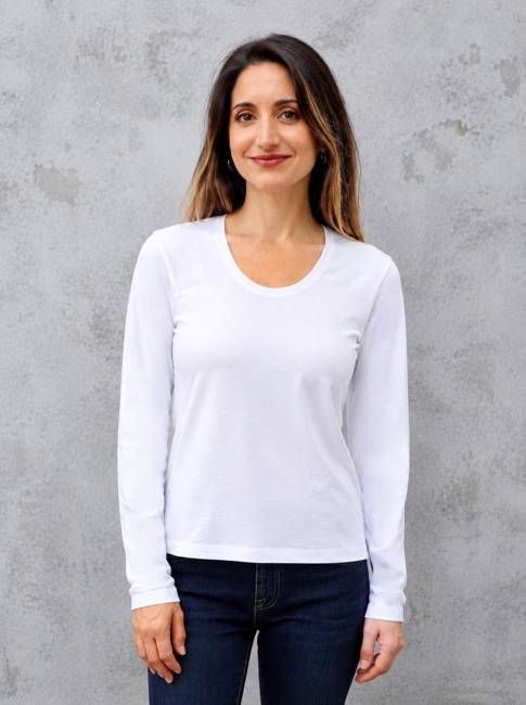 Classic White Long Sleeve Organic Tee