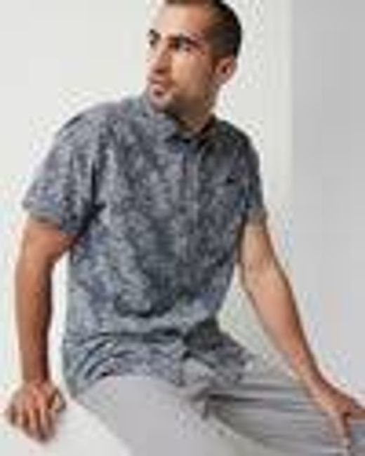 Short-Sleeve Bridge Button Down | Shiitake Vista | Vuori