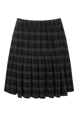 RARA Organic Cotton Flannel Skirt - Navy Check