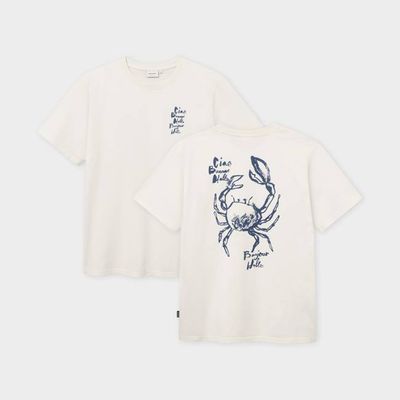 DEDICATED - T-shirt Stockholm Ciao Buenas Off-White