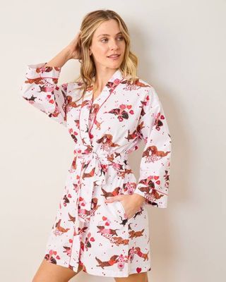 Dachshund Date - Getting Ready Robe - Cloud