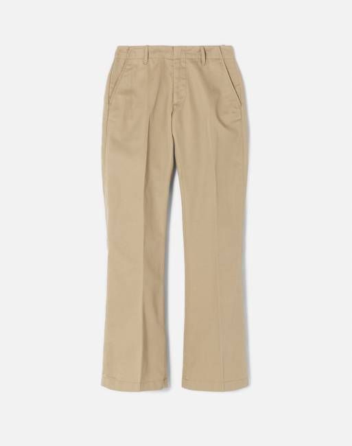 Surplus Mid Rise Wide Leg Trouser - Washed Khaki