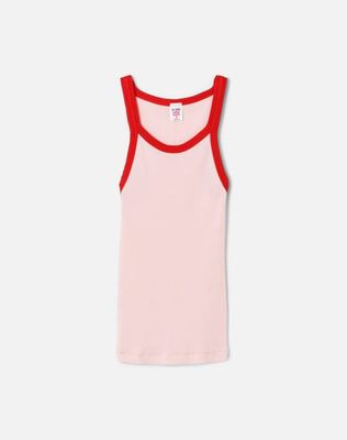 Ribbed Tank - Dahlia with Ruby